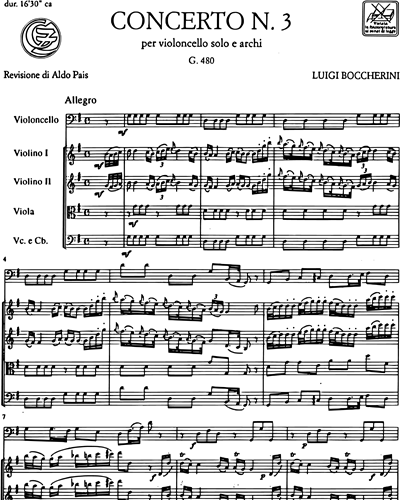 Concerto No. 3 in G major, G. 480