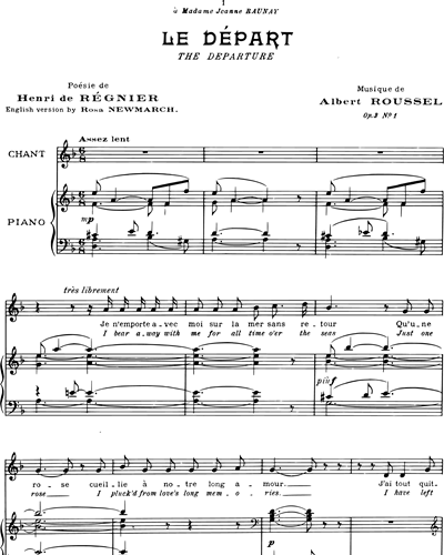 Douze mélodies pour chant et piano Op. 3