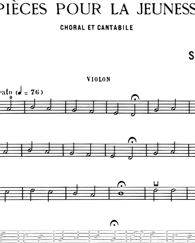 Choral et Cantabile No. 249 (from Pièces pour la Jeunesse)