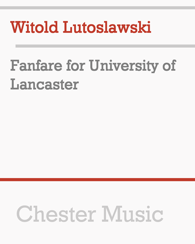 Fanfare for University of Lancaster