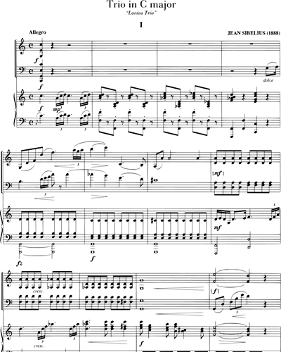 Caballero activación Cristo Trio in C major Piano Sheet Music by Jean Sibelius | nkoda