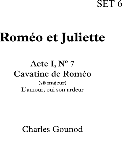 Cavatine de Roméo (from 'Roméo et Juliette')