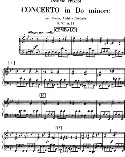 Concerto in Do minore RV 441 F. VI n. 11 Tomo 159