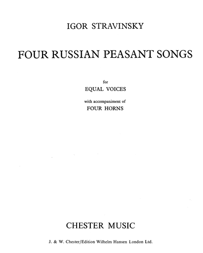 Four Russian Peasant Songs