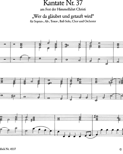 Kantate BWV 37 „Wer da gläubet und getauft wird“