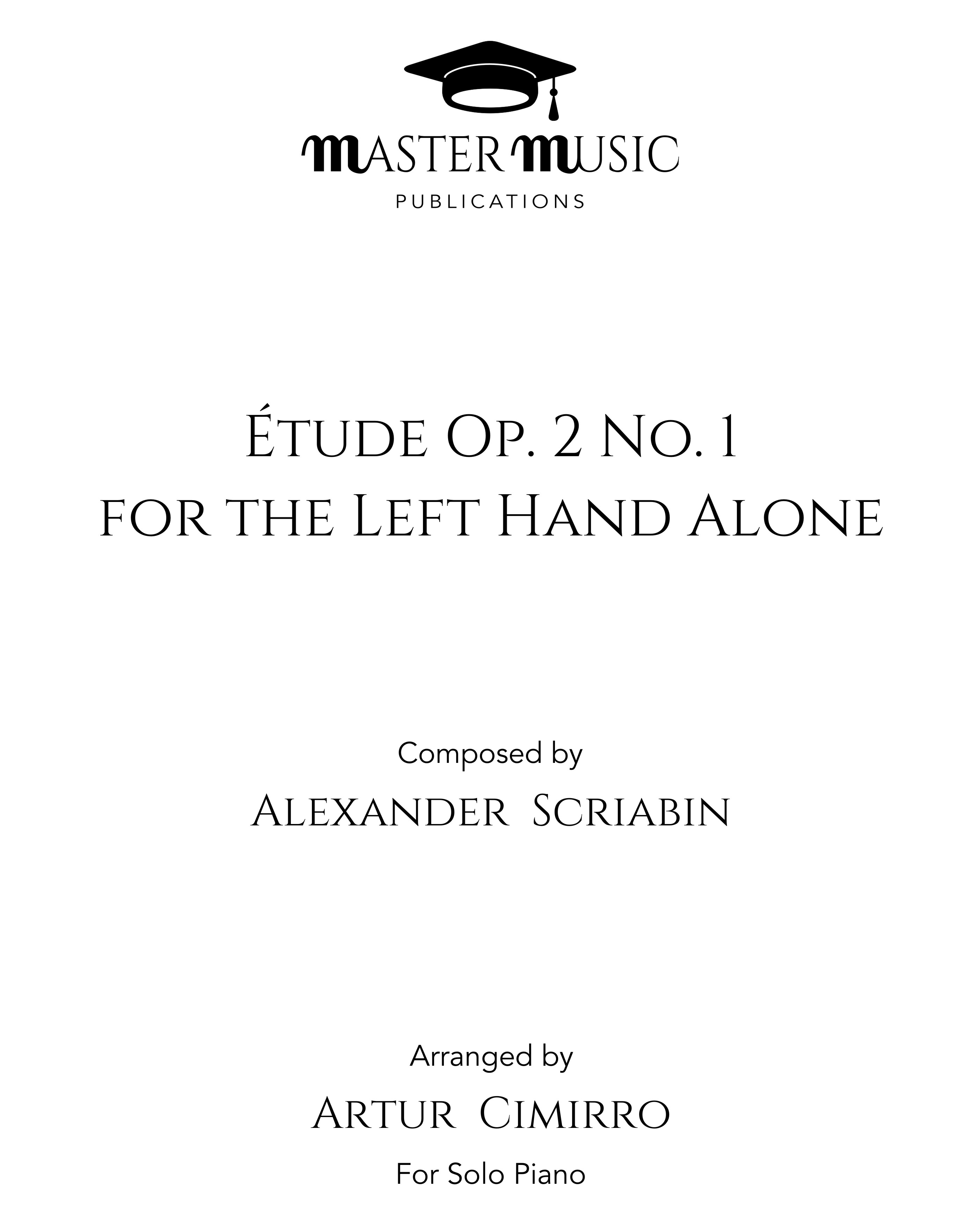 Étude Op. 2 No. 1 C sharp minor