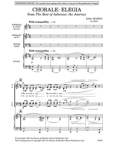 Mixed Chorus SATB & Piano
