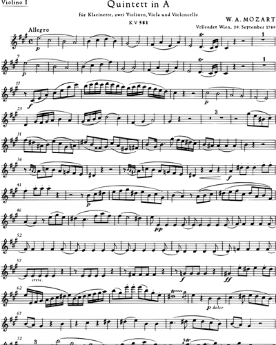 Quintet in A major, K. 581, 'Stadler Quintet'