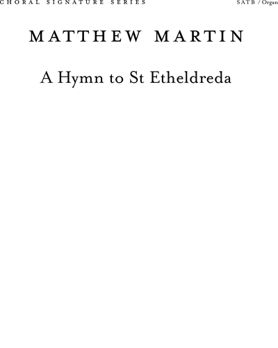 A Hymn to St Etheldreda