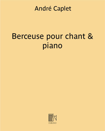 Berceuse pour chant & piano
