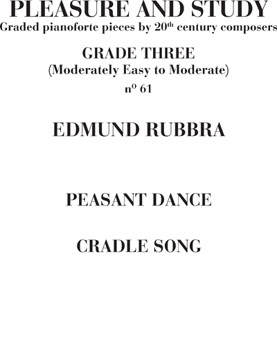 Peasant dance/Cradle song n. 61 (Pleasure and Study)