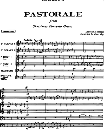 Pastorale (from Christmas Concerto Grosso, Op. 6 No. 8)