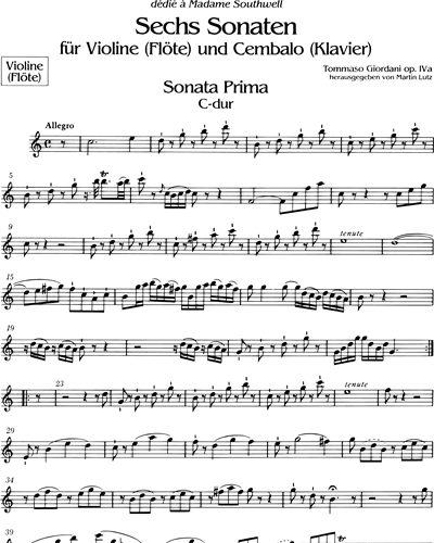 6 Sonaten op. 4a, Heft 1