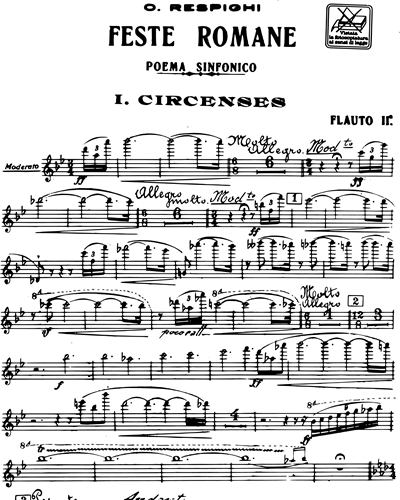 Rettelse Reskyd tidligere Feste romane [Roman festivals] Flute 2 Sheet Music by Ottorino Respighi |  nkoda