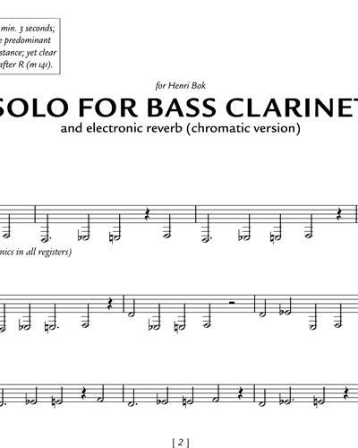 Solo for Bass Clarinet