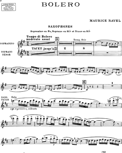 Sopranino Saxophone in F & Soprano Saxophone & Tenor Saxophone
