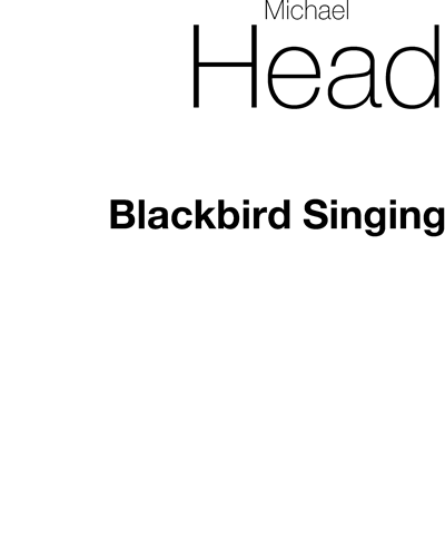 A Blackbird Singing