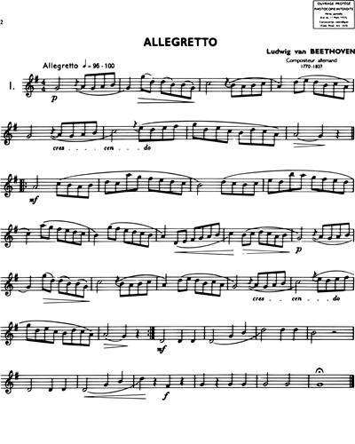 La Clarinette Classique, Vol. B: Allegretto