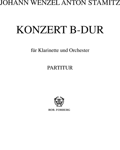Konzert B-dur für Klarinette und Orchester