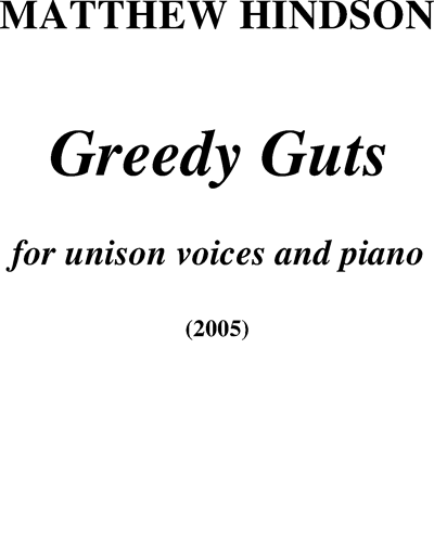 Greedy Guts Sheet Music By Matthew Hindson Nkoda Free 7 Days Trial