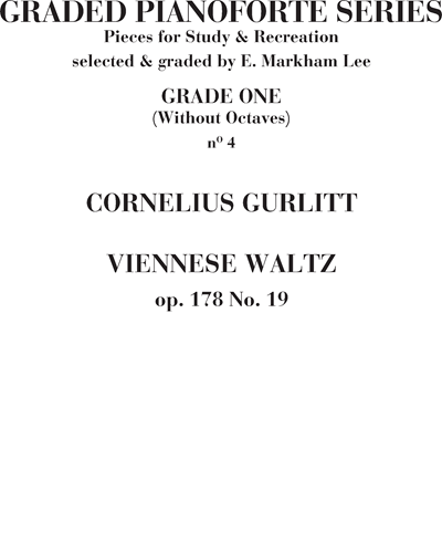Viennese waltz Op. 178 n. 19 (Graded Pianoforte Series)