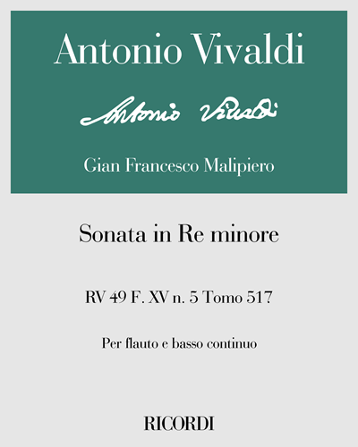 Sonata in Re minore RV 49 F. XV n. 5 Tomo 517
