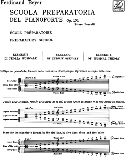 Scuola Preparatoria Del Pianoforte Op 101 Piano 
