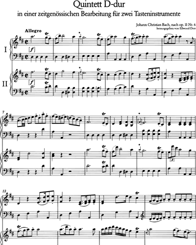 Quintett D-dur op. 11 Nr. 6