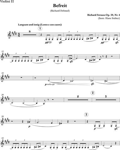 Befreit, op. 39 No. 4 (Transposition cis-Moll)