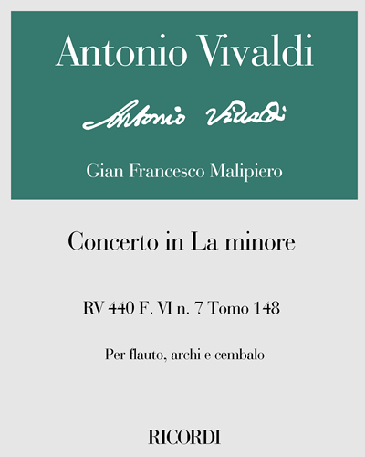 Concerto in A minor, RV 440, F. VI no. 7, Vol. 148