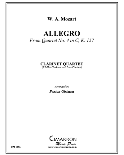 Allegro (from 'Quartet No. 4 in C, K 157')