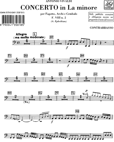 Concerto in La minore RV 498 F. VIII n. 2 Tomo 28