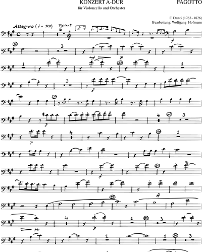 Konzert A-dur für Violoncello und Orchester