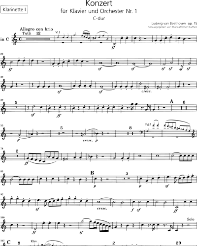 Clarinet in C 1/Clarinet in Bb
