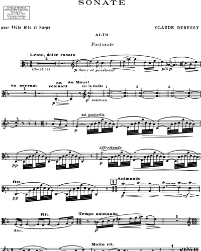 Sonate pour flûte, alto & harpe