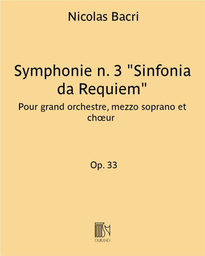 Symphonie n. 3 "Sinfonia da Requiem" Op. 33