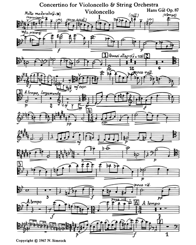 Cello Concertino in G minor, op. 87