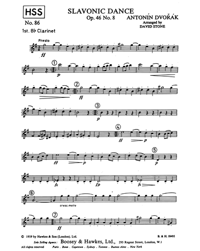 Slavonic Dance Op 46 8 Clarinet 2 In Sheet Music By Antonin Dvorak Nkoda