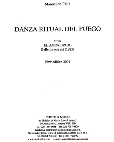 Danza Ritual del Fuego [New Edition 2001]