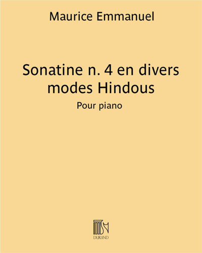 Sonatine n. 4 en divers modes Hindous