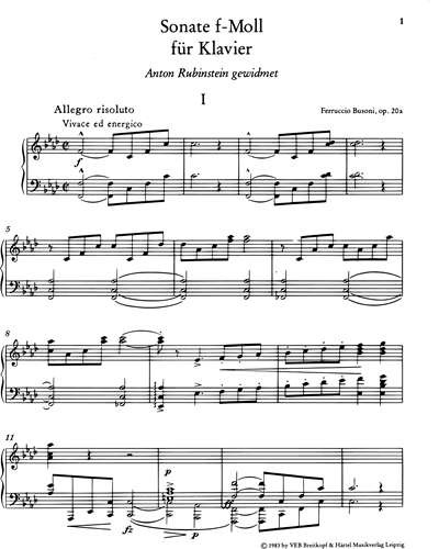 Sonate f-moll op. 20a Busoni-Verz. 204
