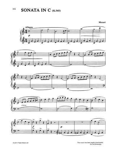 Piano Sonata in C major, K. 545