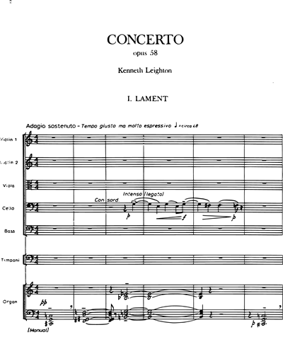 Concerto for Organ, String Orchestra and Timpani