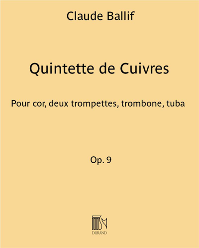 Quintette de Cuivres Op. 9