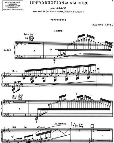 Introduction et allegro - Pour harpe et piano