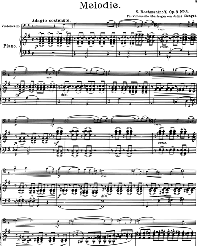 Melodie, op. 3 No. 3