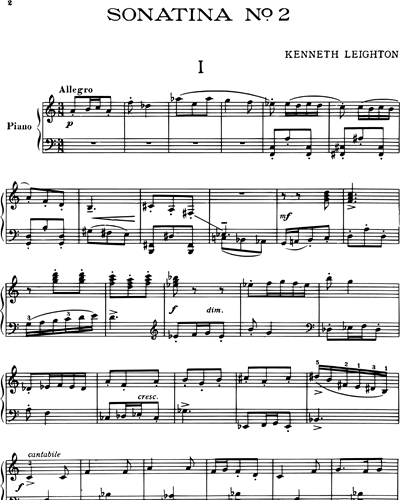 Sonatina n. 2 for pianoforte