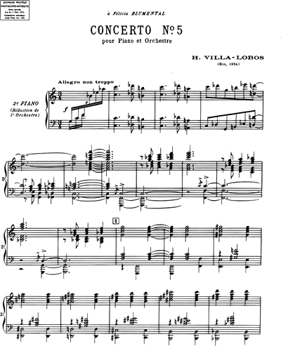 Concerto n. 5 - Réduction pour deux pianos