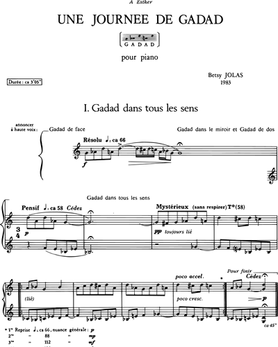 Une Journée de Gadad pour Piano