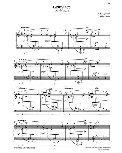 Grimaces Op. 64, No. 1